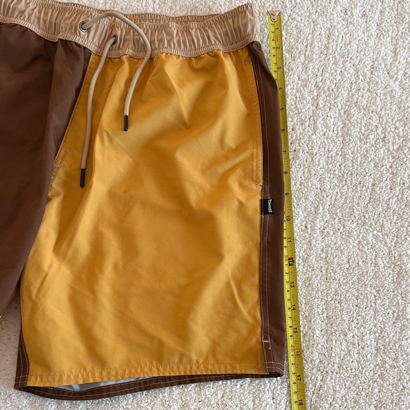 Birdwell Beach Britches Brown and Muatard Yellow Board Shorts / M - Picture 5 of 8